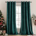 thumbnail image 1 of Cortinas MIULEE de terciopelo verde oscuro, 132 x 229 cm, 2 paneles, 1 of 8