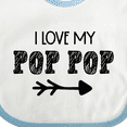 thumbnail image 4 of Inktastic I Love My Pop Pop with Arrow Boys or Girls Baby Bib, 4 of 4