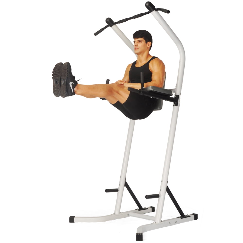 Ainfox Adjustable Power Tower Adjustable Height with Dip Station Pull Up Bar Exercise Equipment home office(Black) by
