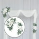 thumbnail image 5 of Guirnalda grande para puerta de entrada, guirnalda de flores artificiales, decoración colgante , Blanco verde, 5 of 9