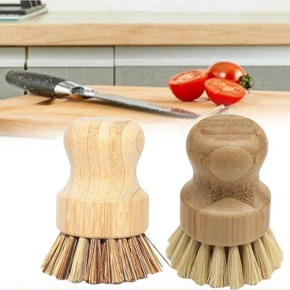 Cdar Wooden Brush Soap Clean Pot Dish Pans Bamboo Fiber Brushes Washing Tool