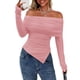 thumbnail image 1 of Remera PRETTYGARDEN Mujer Manga Larga Ajustada Rosa XXL con Hombros Descubiertos, 1 of 8