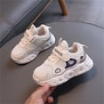 thumbnail image 3 of Girls' Light-Up Sneakers Flashing Lightweight Mesh Breathable Running Shoes Hook-and-Loop Tennis Walking Sneakers for Kids, 3 of 5