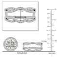 thumbnail image 5 of Dazzlingrock Collection Round White Diamond Women's Wedding Double Guard Ring Band (0.35 ctw, Color I-J, Clarity I2-I3) in 10K White Gold, Size 6.5, 5 of 6