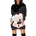 thumbnail image 3 of Sudadera con capucha para mujer con estampado de Mickey Mouse de Disney, sudadera con capucha de otoño, informal, de tela ancha, sexy, vestido largo con capucha, estampado de dibujos animados, 3 of 5