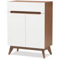 thumbnail image 1 of Baxton Studio Armoire à Chaussures Calypso en Blanc et Noyer, 1 of 7