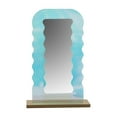 thumbnail image 1 of jifeng Creative Makeup Mirror Desk Vanity Mirror Aesthetic Shower Shaving Decorative W/ 14.6x27cm Wave, 1 of 7