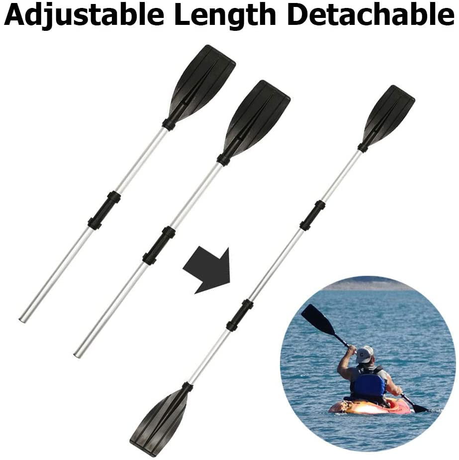 2PCS Adjustable Length Aluminium Boat Oars Water Paddles Canoe Kayak Dinghy 