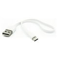thumbnail image 4 of White Short 1ft Flat USB Cable Compatible With ASUS ZenFone Max Plus M1 5Q 3 Max, Google Nexus 7 2 7 - Barnes & Noble NOOK HD+ HD Color - BLU Vivo XI, Tank Extreme Pro (T0010UU), Studio X8 HD, 4 of 6