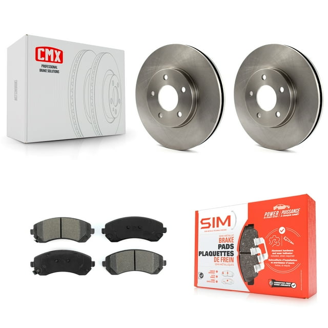 Transit Auto Front Disc Brake Rotors and Semi-Metallic Pads Kit for Car Buick Rendezvous Pontiac Montana Chevrolet Venture Aztek Oldsmobile Silhouette AWD K8S-100031