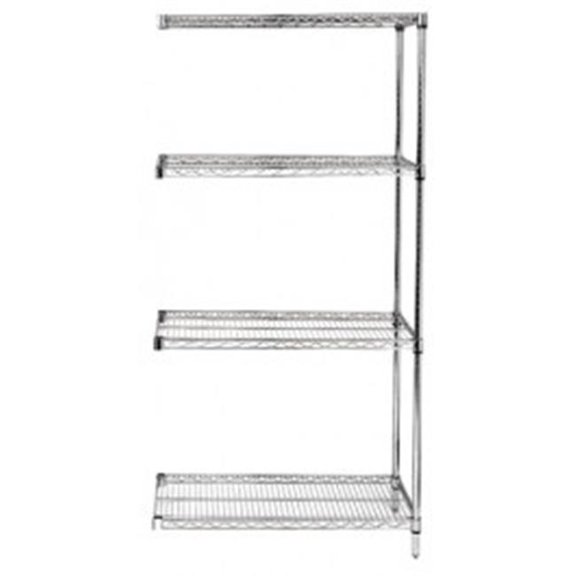 Quantum Storage AD54-1836C 4-Shelf Chrome Wire Shelving Add-On Kit - 14 x 72 x 54 in.