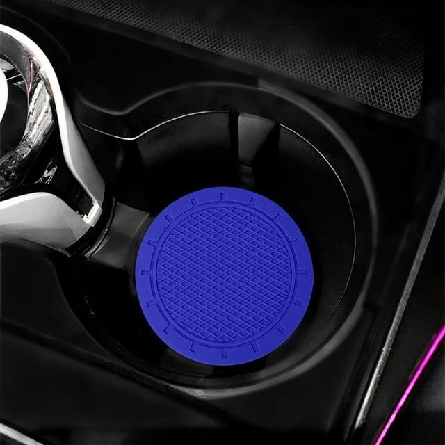 Fiudx Xiying Rubber Honeycomb Car Cup Holder Mats - Waterproof, Non-Slip, Heat Insulating, 2-Piece Set for Vehicle Interior Protection