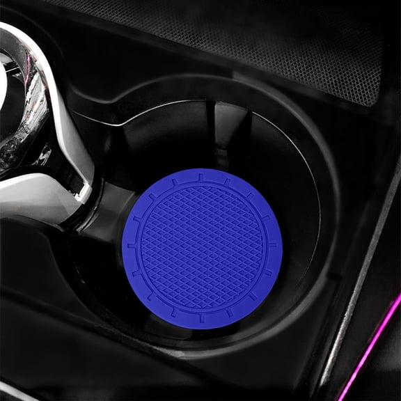 ShaoXinWan 2PC Car Originality Water Mat - Durable Solid Color Heat Insulation Car Mats, Honeycomb Design for Car Floor, Custom-Fit Water-Resistant Car Mats for Protection and Comfort(Dark Blue)