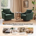 thumbnail image 4 of Ktaxon 360° Swivel Accent Chair Soft Chenille Fabric Arm Chair High Resilience Cushion Ideal for Living Room  Bedroom Furniture Green, 4 of 12