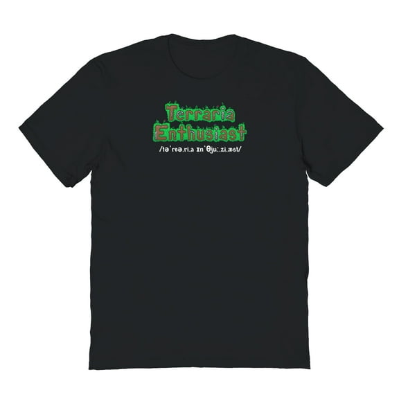 Terraria Terraria Enthusiast Graphic Black Men's Cotton T-Shirt