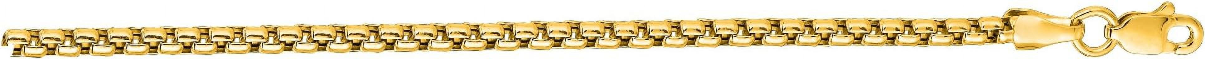 Floreo 10k Yellow Gold 2mm Lite Round Box Link Chain Necklace 18 Inch