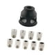 thumbnail image 4 of Kit de guía de broca autocentrante de 2-10 mm, buscador de centro de aleación de aluminio, perforadora vertical portátil con bujes de broca Negro, 4 of 8
