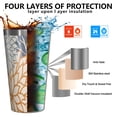 thumbnail image 3 of 16oz Tumblers Blue Floral and Petal Pattern Stainless Steel Vacuum Insulated Double Wall Travel Tumbler Cups Mug with Lid and Straw,Cleaning Brush for Coffee,Tea, 3 of 4