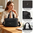 thumbnail image 4 of BadPiggies Crossbody Bag for Women Men, Nylon Waterproof Shoulder Purse Messenger Bag Lightweight Pocketbooks - Black, 4 of 9