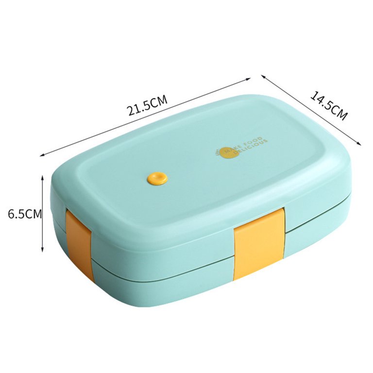 304 Stainless Steel Lunch Box Student Office Workers Can Water-infused Grid  Lunch Box Sealed Insulation Lunch Box (blue)