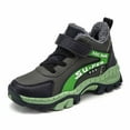 thumbnail image 2 of Kureaily Boys Winter Sneakers Durable Thick Sole Outdoor Sports Shoes With Kids Hiking Boots For Cold Weather Adventures/ Size 8.5,14.5-15 Years(Green), 2 of 5