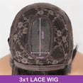 thumbnail image 3 of 3X1 Middle Part Lace Wig Bone Straight Human Hair Wig With Bangs, 3 of 6