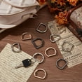 thumbnail image 4 of 18Pcs 9 Styles D Ring Spring Key Hooks Clip Semicircle Metal Spring Key Ring for Belts Backpacks Handbags and Other 3 Color, 4 of 5