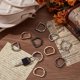thumbnail image 4 of 18 piezas de 9 estilos de ganchos para llaves con resorte en forma de D, clip semicircular de metal para cinturones, mochilas, bolsos y otros, 3 colores, 4 of 5