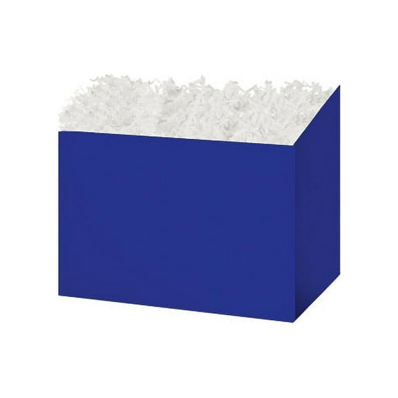 Pack of 6, Small Solid Navy Blue Basket Boxes 6.75 x 4 x 5" As Great Table Centerpieces for Parties