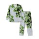thumbnail image 1 of Fotbe Watercolor Green Leaves Pijama de Hombre con Estampado de Manga Larga, Conjunto de 2 Piezas, Ropa de Dormir Suave y Cómoda con Bolsillos-Small, 1 of 7