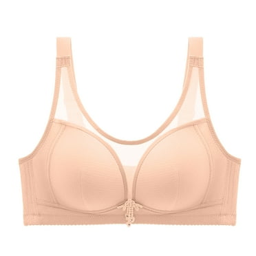 Aoochasliy Wireless Bras for Women Push Up Clearance Plus Size Solid Color BreathNon-Steel Ring Non-Magnetic Buckle Underwire Bras
