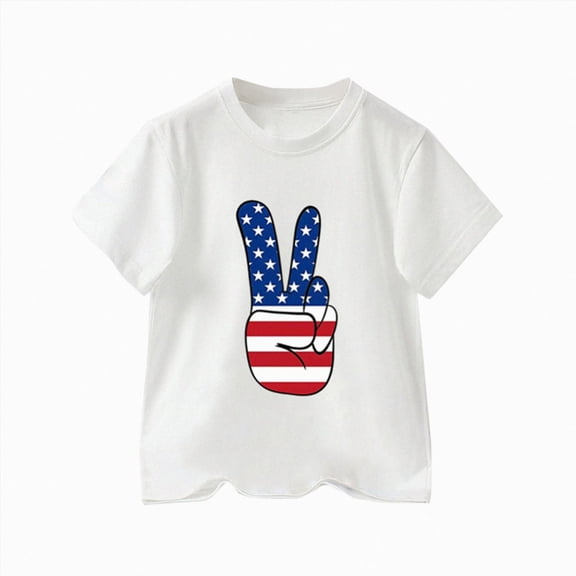 dmqupv Fourth of July Shirts for Boys 250 Anniversary Shirts USA Shirt for boys T shirt American Flag Casual Clothes Graphic Tee White,8-9 Years