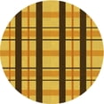 thumbnail image 1 of Ahgly Company Indoor Round Patterned Saddle Brown Area Rugs, 5' Round, 1 of 6