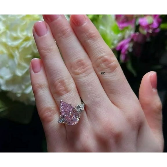 Certified Natural Pink Sapphire 925 Sterling Silver Handmade Ring Statemant Ring