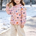 thumbnail image 2 of Nugftut Girls Puffer Jacket Lightweight Graphic Print Warm Outerwear Winter Coat Size 3-4, 2 of 8