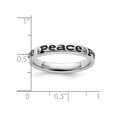 thumbnail image 3 of Sterling Silver Enameled Peace Band Ring, 3 of 4