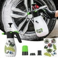 thumbnail image 1 of Pulverizador de alta espuma 1.8L - Cañón de espuma manual a presión para lavado de coches con boquilla metálica, 2 modos de pulverización y función de bloqueo, 1 of 9