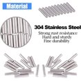 thumbnail image 4 of Glarks 50-Pieces 5x25mm Dowel Pin Stainless Steel Shelf Support Pegs Pin Rod Fasten Elements, 4 of 6