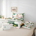 thumbnail image 5 of Feelyou Merry Christmas Child Twin Bedding Sets 7-Piece, Cartoon Fairy Tale Bedding Comforter Set, Green Plaid Buffalo Reversible Sheet Sets, Breathable Home Decor, 5 of 7