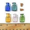 thumbnail image 4 of 1 box 10pcs 5 colors Square Glass Cork Bottles Ornament Glass Empty Wishing Bottles DIY Vials for Pendant Decorations Mixed color 1.4x1.4x2.3cm 2pcs/color Glass, 4 of 8