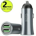 thumbnail image 1 of Chargeur de Voiture, Lot de 2 5V 2,4A Double USB Chargeur de Voiture Compatible avec Téléphones Intelligents, Tablettes, 1 of 6
