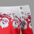 thumbnail image 4 of WFJCJPAF 2024 New Product Clearance！ Summer Tops for Women,Women's Christmas Santa Claus Printing Long Sleeve Shoulder Tops - Red M, 4 of 6