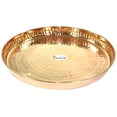 thumbnail image 3 of Prisha India Craft Pure Copper Dinner Plate - Diameter 12 Inch, Set of 2, 3 of 4