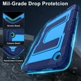 thumbnail image 7 of Allytechgroup Rugged Case for Samsung Galaxy Tab A9+ Plus 11" SM-X210 X215 X216, 3-Layers TPU pc with Shoulder Strap Shockproof Dual Angle Stand Kids Friendly Case for Galaxy Tab A9+,Navy+Blue, 7 of 7
