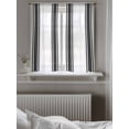 thumbnail image 5 of Black Striped Curtains 45 Inch Length,Sheer Curtains for Bedroom Living Room Window Modern White Striped Abstract Art Aesthetics Rod Pocket Drapes Kitchen Curtains Small Half Window 42"x45" 2 Panels, 5 of 6