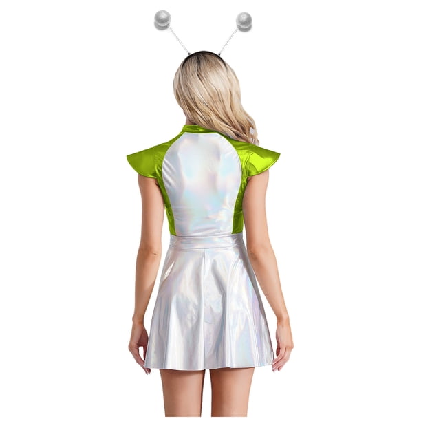 silver alien fancy dress Silver Alien Inflatable Pick Me Up Costume Adult Scary Blow Up Suit Halloween