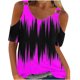 thumbnail image 1 of Camisas de Manga Corta para las Mujeres Blusa de Cuello Redondo de Impresión Casual, Top de Algodón de Imitación Ligero para el Hogar, el Uso Diario Y las Cuatro Estaciones, 1 of 4