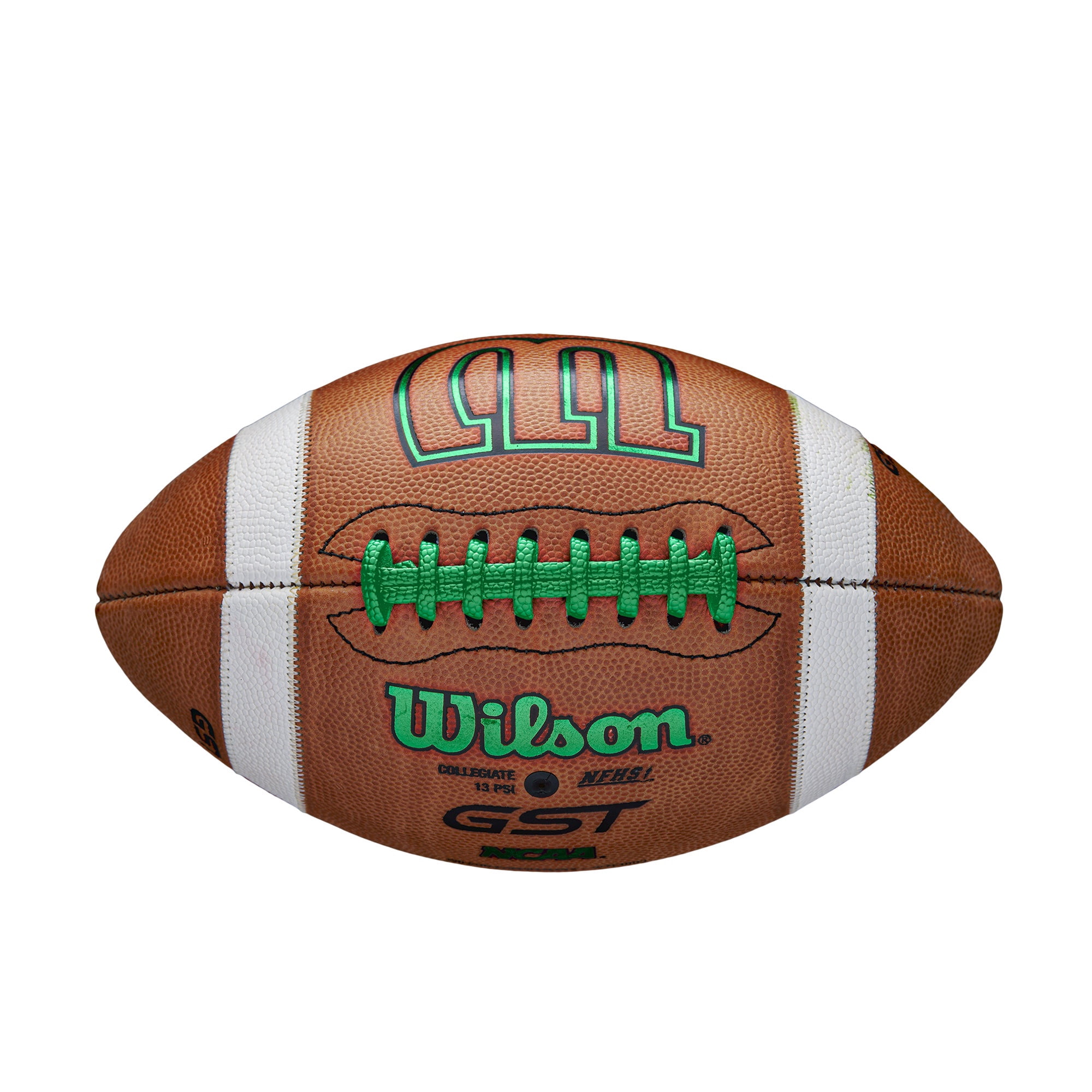 Wilson GST Color Game Football - Green, Official Size
