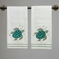 thumbnail image 5 of Serafina Home Sea Turtle Bath Towel Set, Embroidered Green Ocean Turtles, 4 pc Set: 2 12 x 18 fingertip Towels and 2 16 x 25 Hand Towels, 5 of 8
