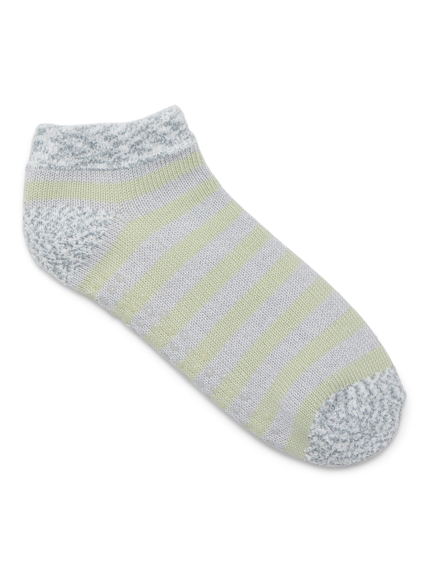 Joyspun Women's Double Layer Low Cut Lounge Socks, 3 Pack, Shoe Sizes 4-10